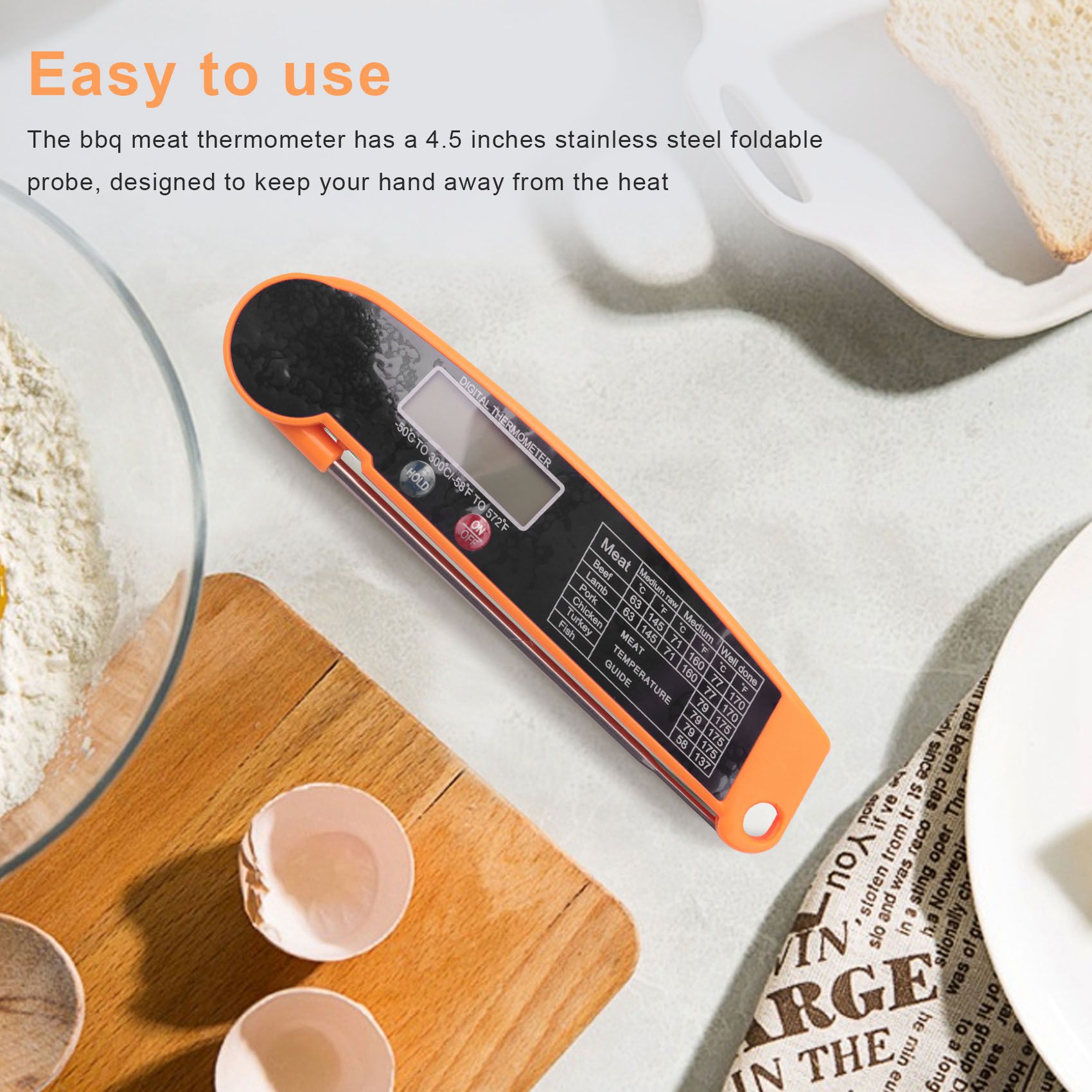 Instant Read Thermometer - Thermomètre à viande instantané ABMI-Digital avec