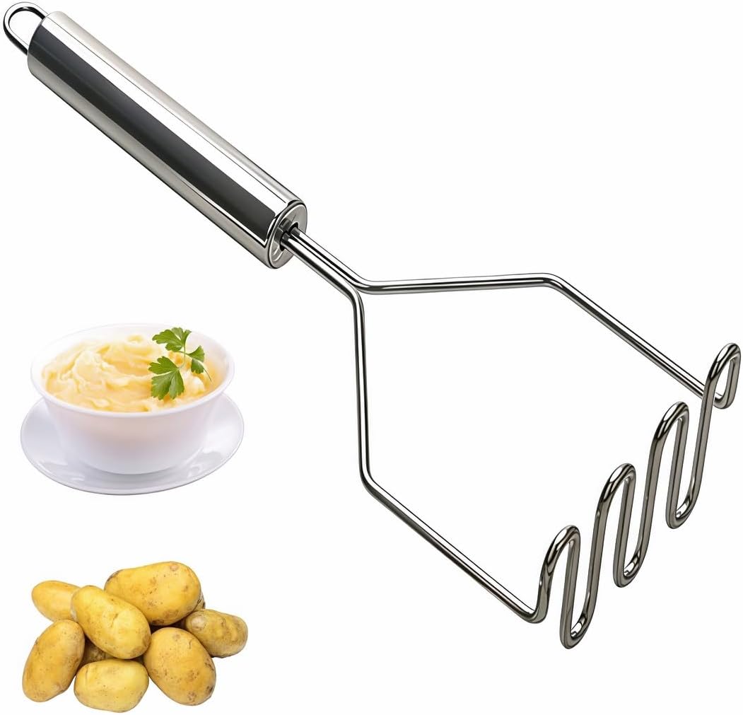 Potato Masher Ricer - Écrase-pommes de terre en acier inoxydable,