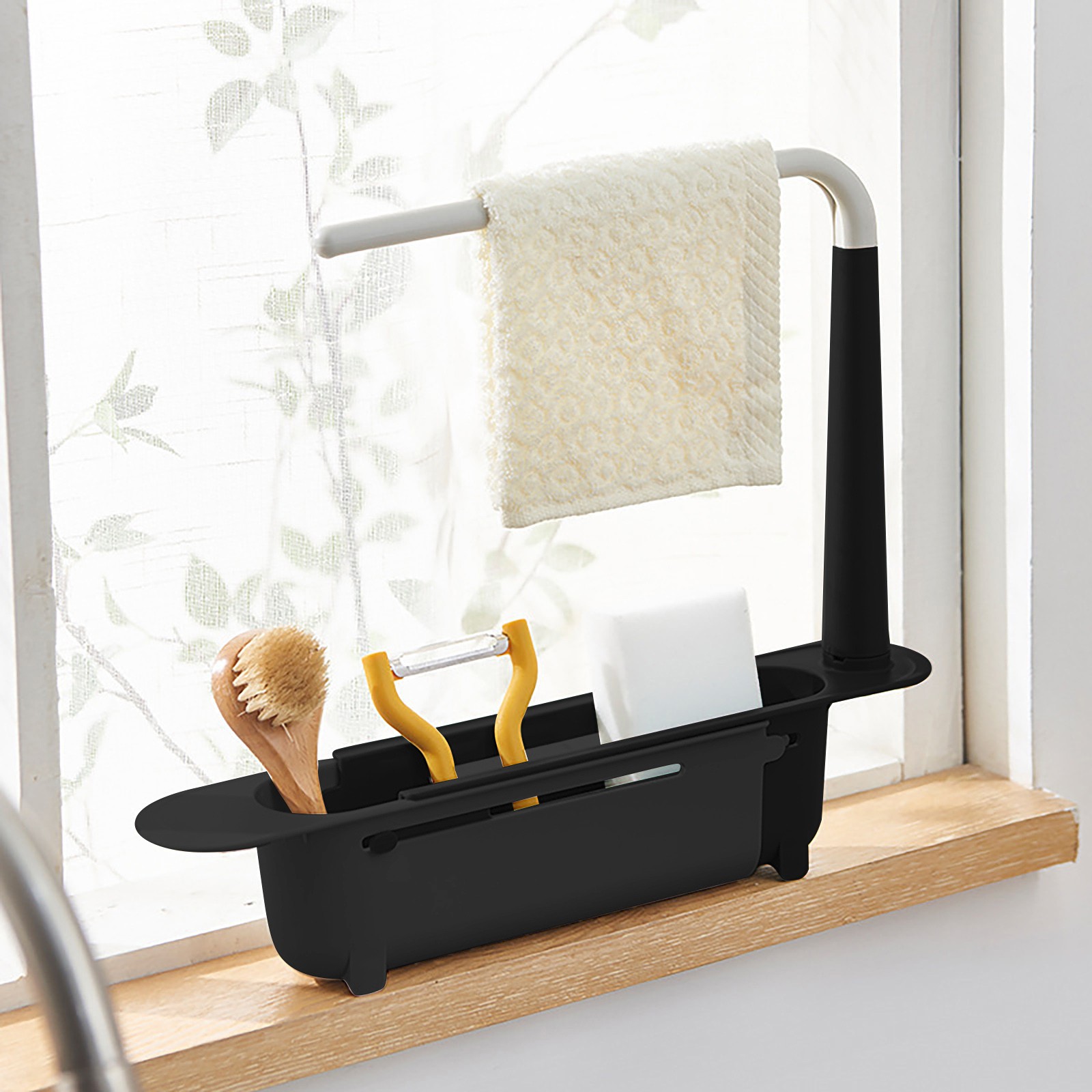 Kitchen Gadgets Rack Storage - Elescopic-Étagère d'évier de proximité, étagère de