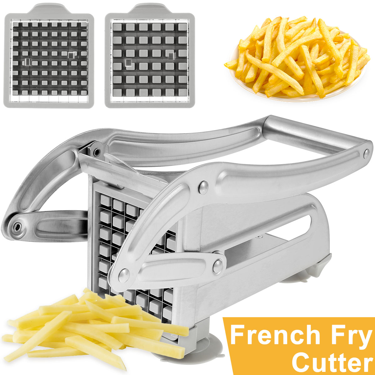 Potato Masher Ricer - Coupe-frites en acier inoxydable et en