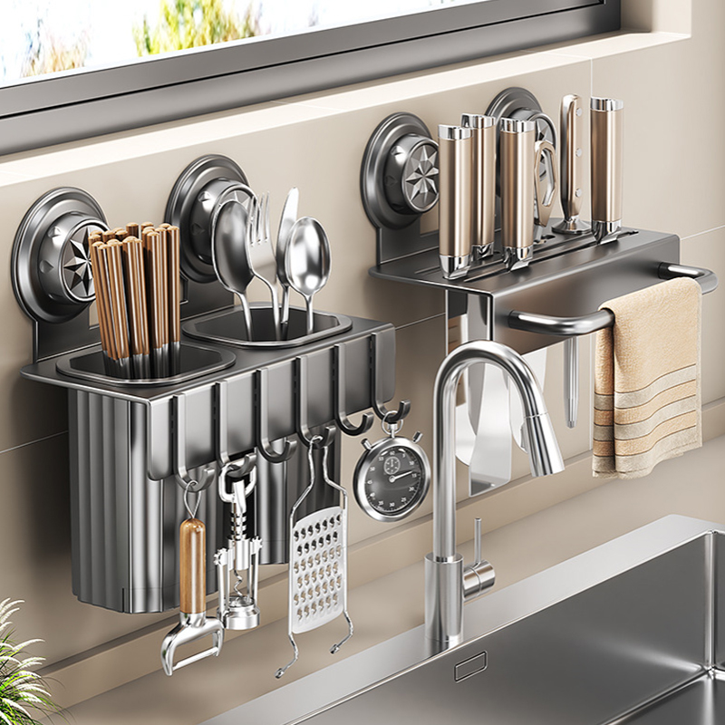 Support mural à ventouse pour  - Kitchen Gadgets Rack Storage avis et prix
