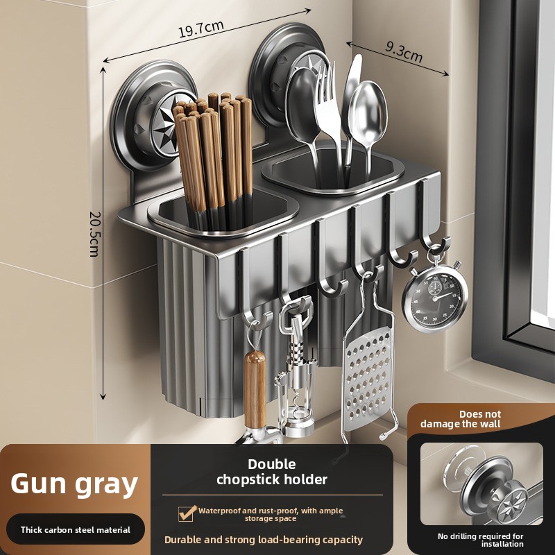 Support mural à ventouse pour  - Kitchen Gadgets Rack Storage avis et prix