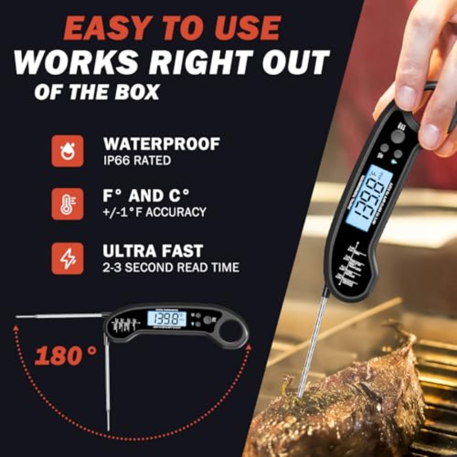 Thermomètre à viande numérique - Instant Read Thermometer avis et prix